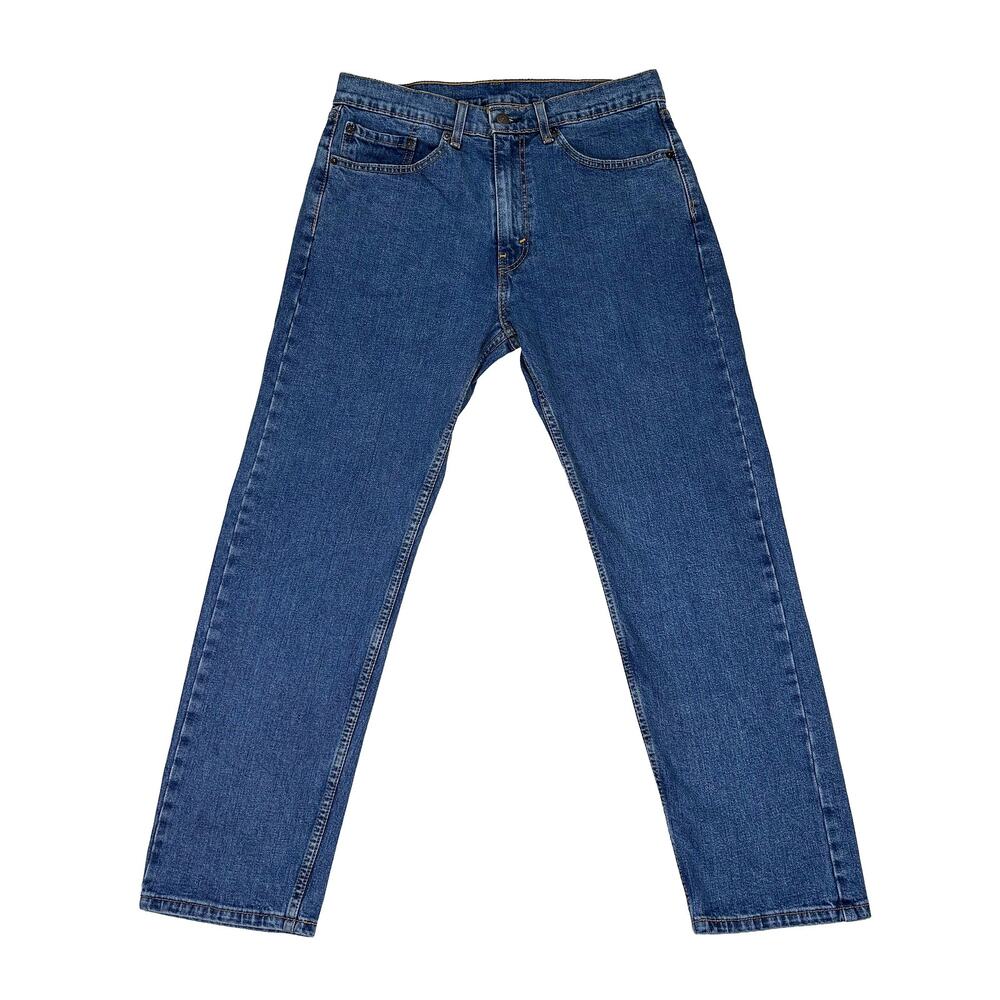 Levis 505 Regular Fit Jeans Mens 34x30 Medium Wash Straight Leg Denim 00505-1454